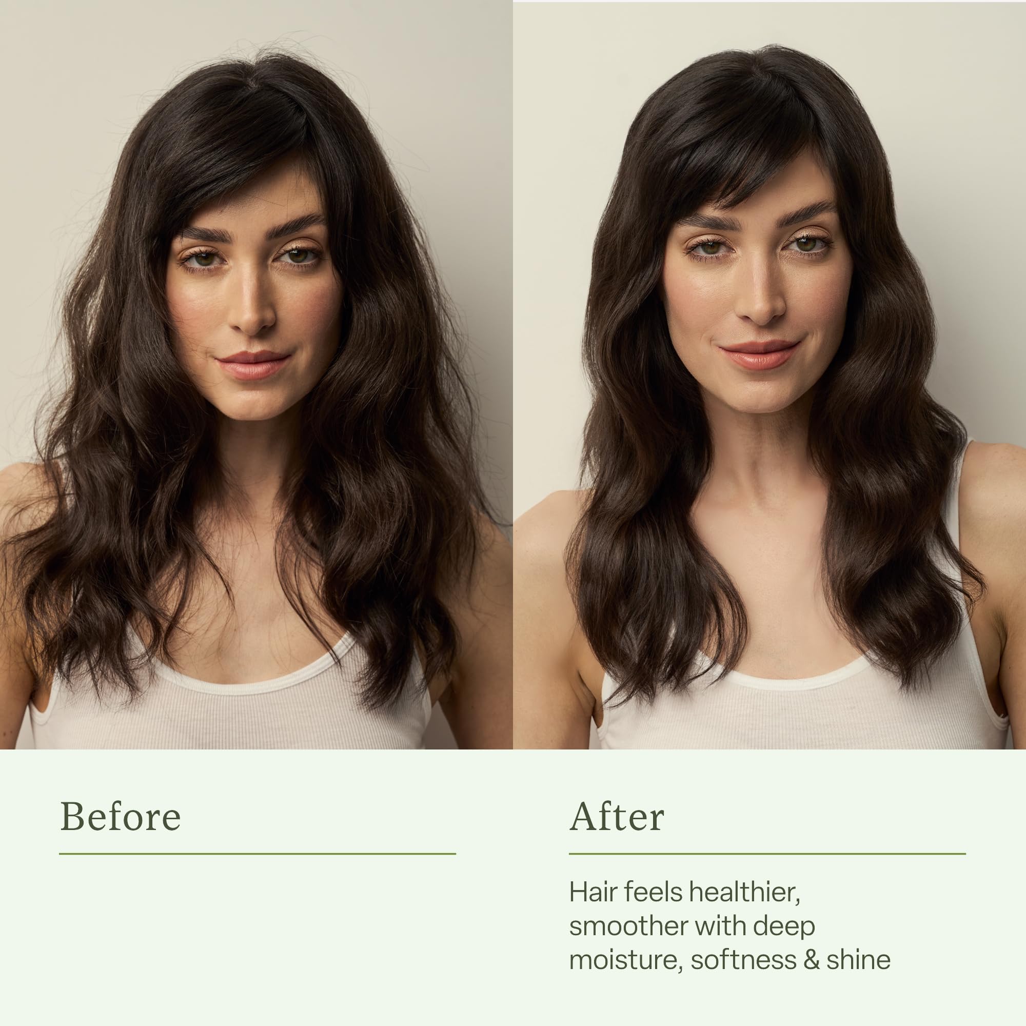 Divi conditioner being applied to detangle and soften thick hair.