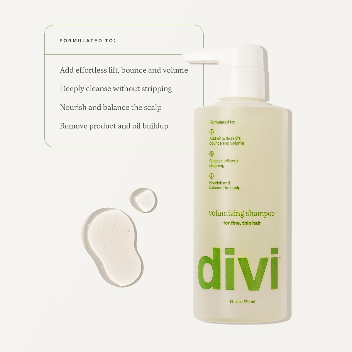 Divi shampoo lather close-up highlighting cleansing action