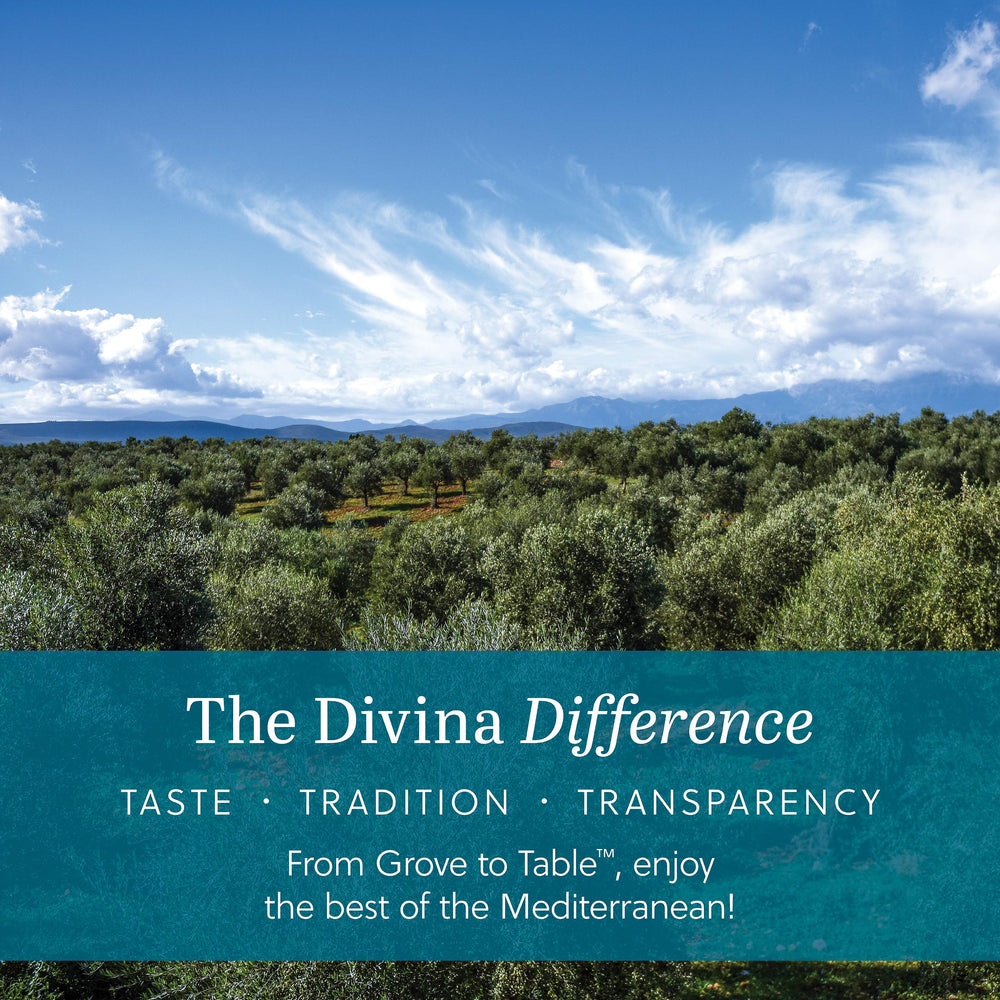 Divina pantry-ready olives, Mediterranean snack with pepper and olive aromas