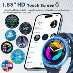 DIVOAZBVO smartwatch on wrist with adjustable strap for comfort.