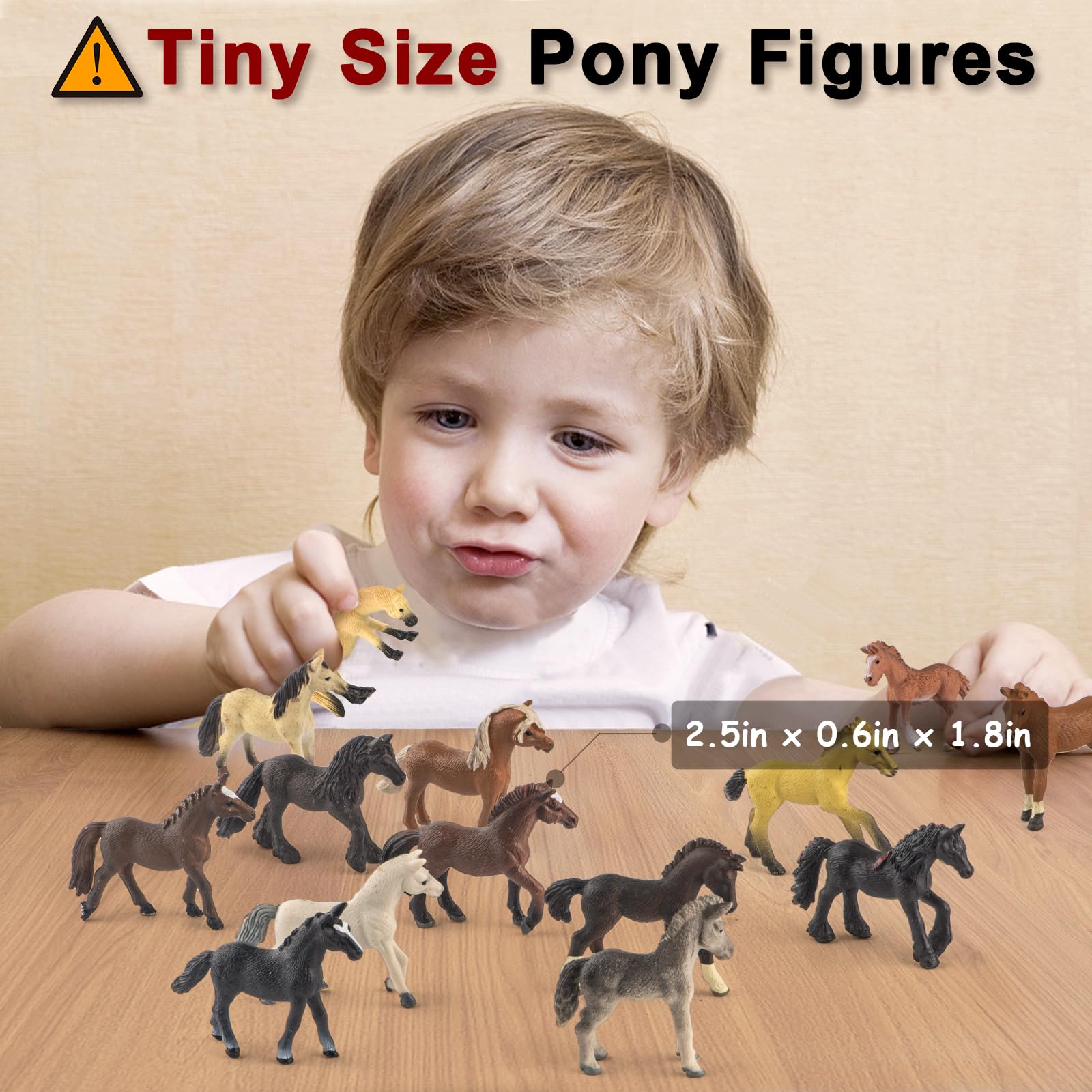 Divwa miniature horse figures with varied poses for learning and storytelling.