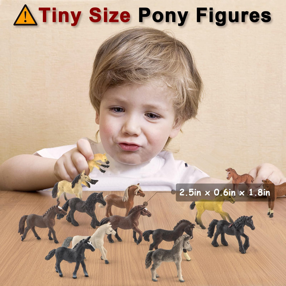 Divwa miniature horse figures with varied poses for learning and storytelling.