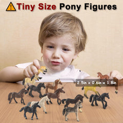 Divwa miniature horse figures with varied poses for learning and storytelling.