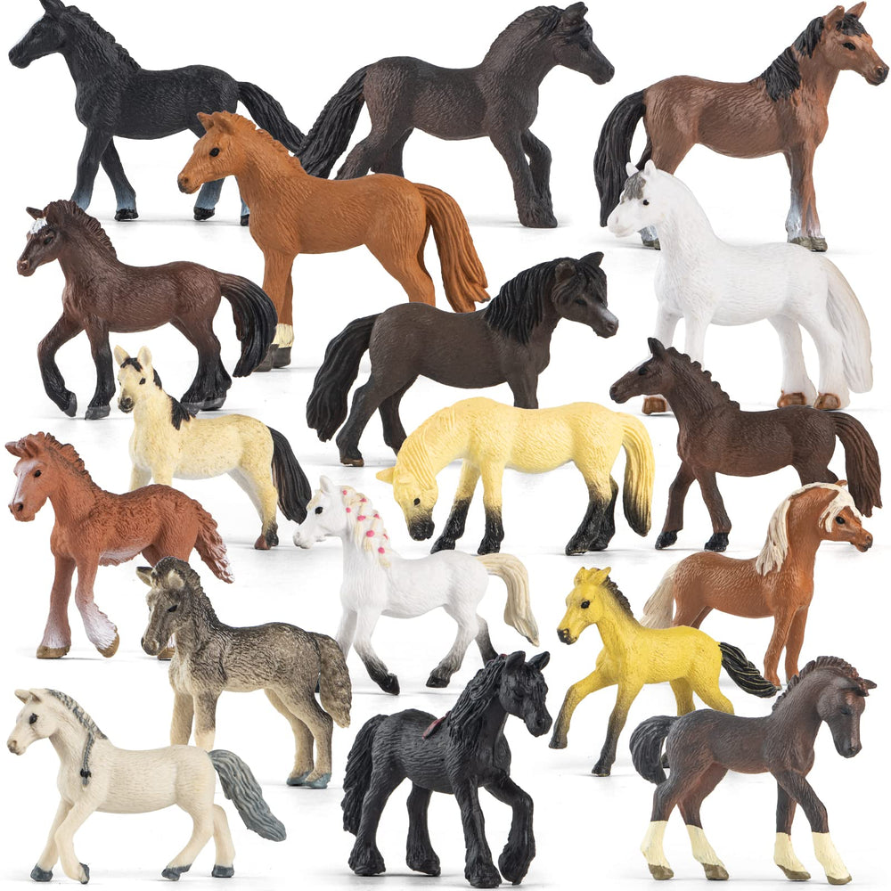 Divwa pony figurines 18pcs set for imaginative play and party favors.