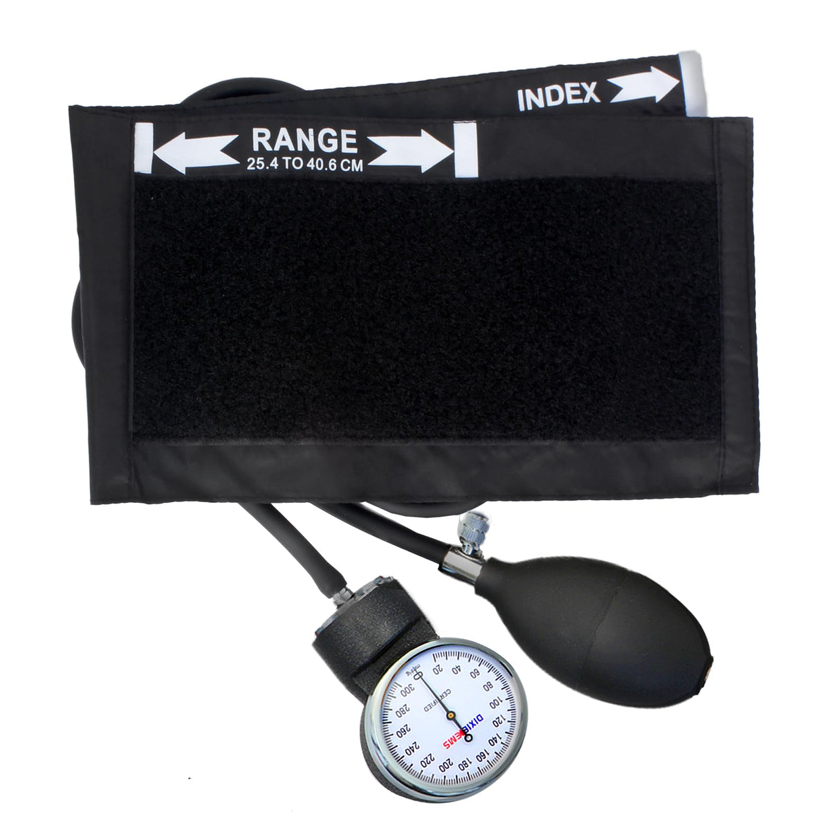 Dixie EMS Deluxe aneroid sphygmomanometer dial with high contrast readout