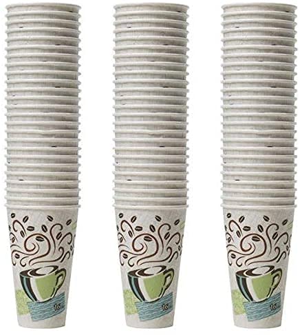 Dixie Perfectouch insulated hot cup coffee haze design 75-count packaging for home or office.
