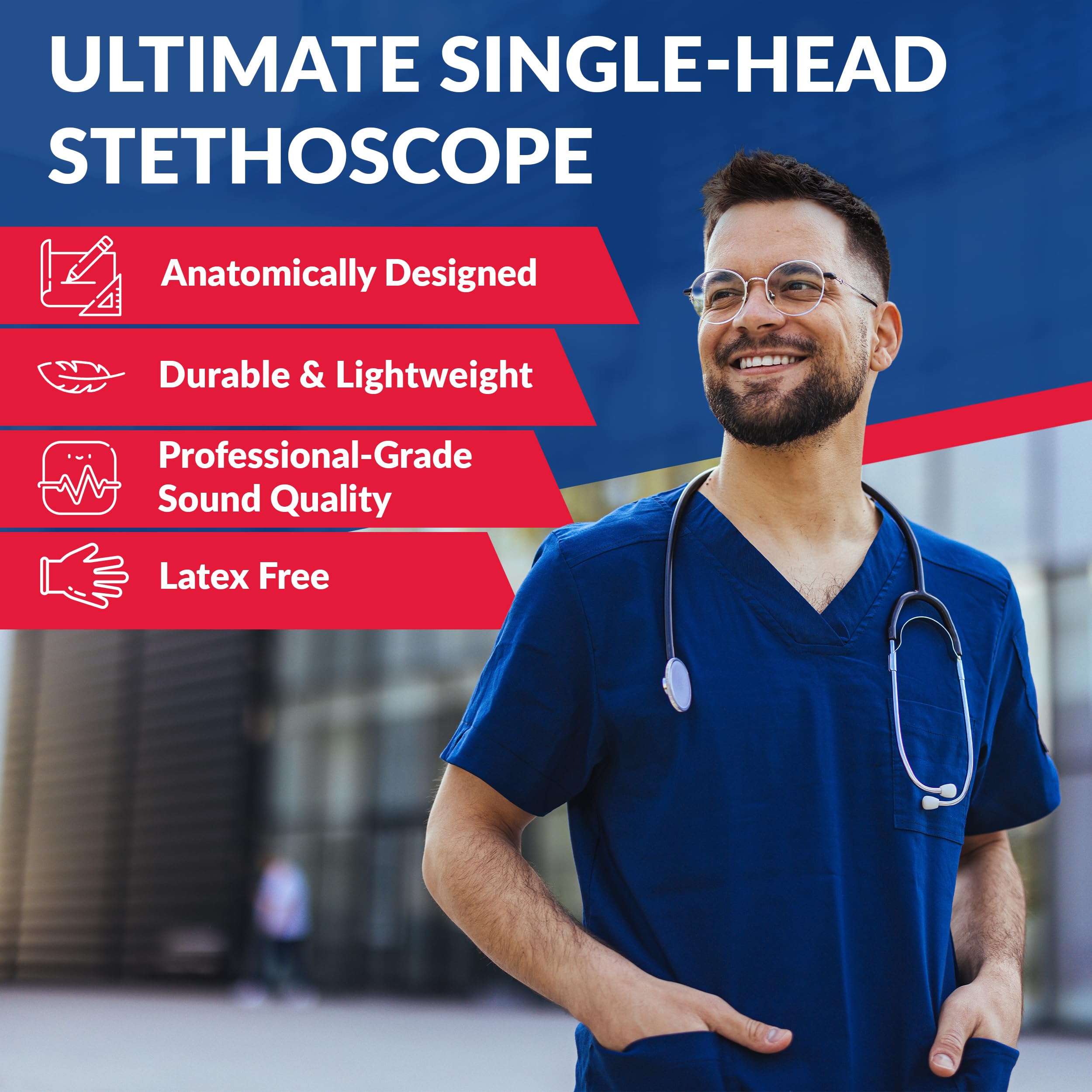 Stethoscope head with tunable diaphragm showing frequency flexibility
