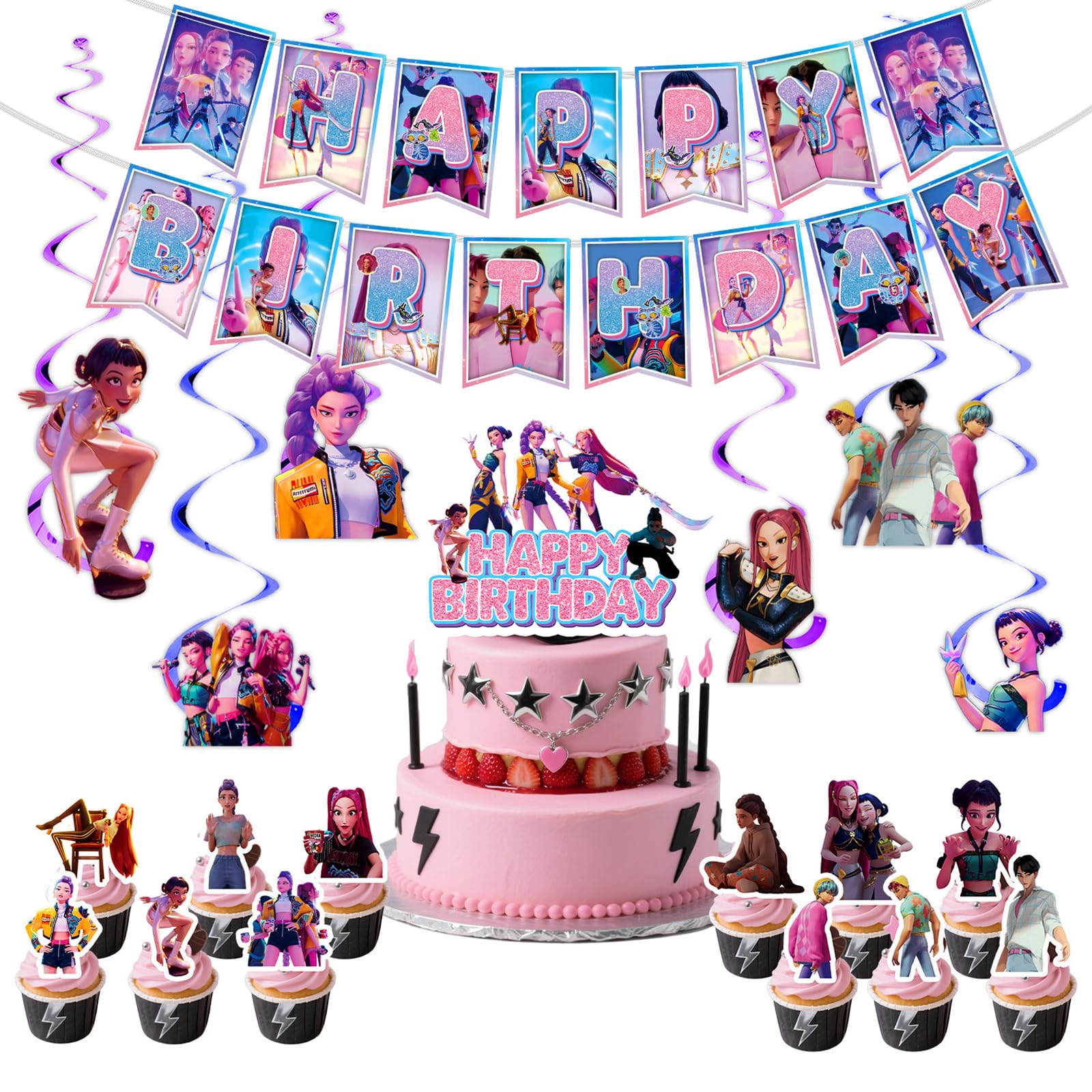 DiXteption anime banner for vibrant birthday backdrops and photos