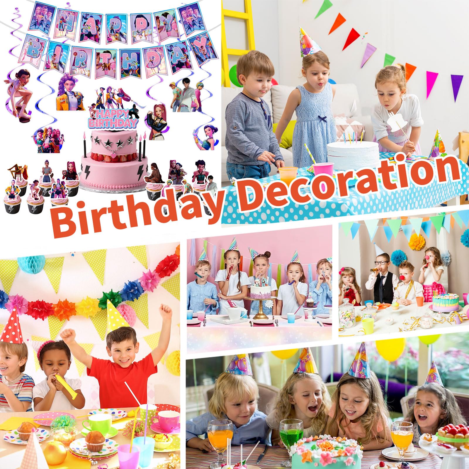 DiXteption cake topper with cheerful character for celebration cakes