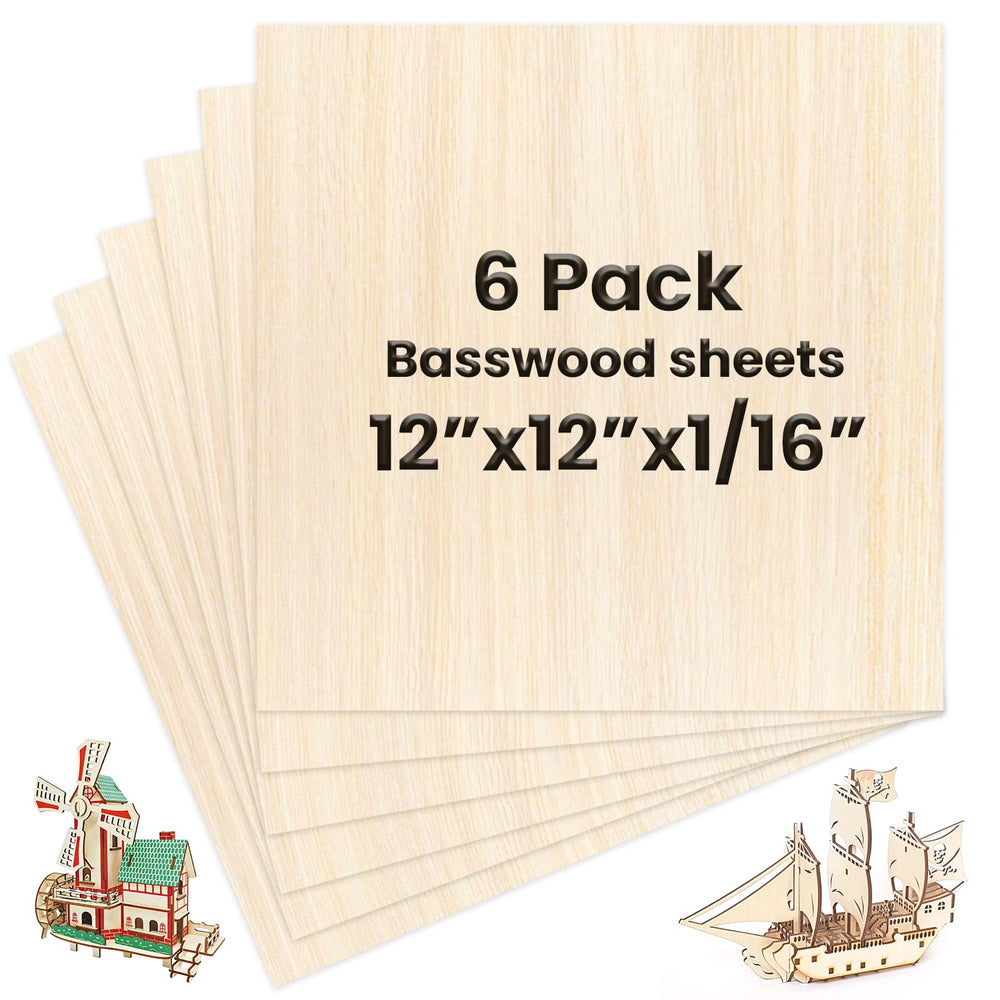 DIYDEC basswood sheets stacked flat for generous crafting surface.