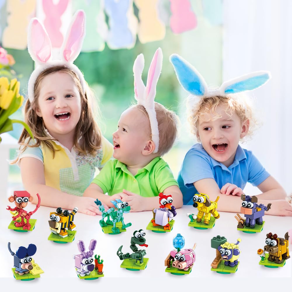 DIYDEC easy-to-assemble bricks enhance fine motor skills during Easter crafts.