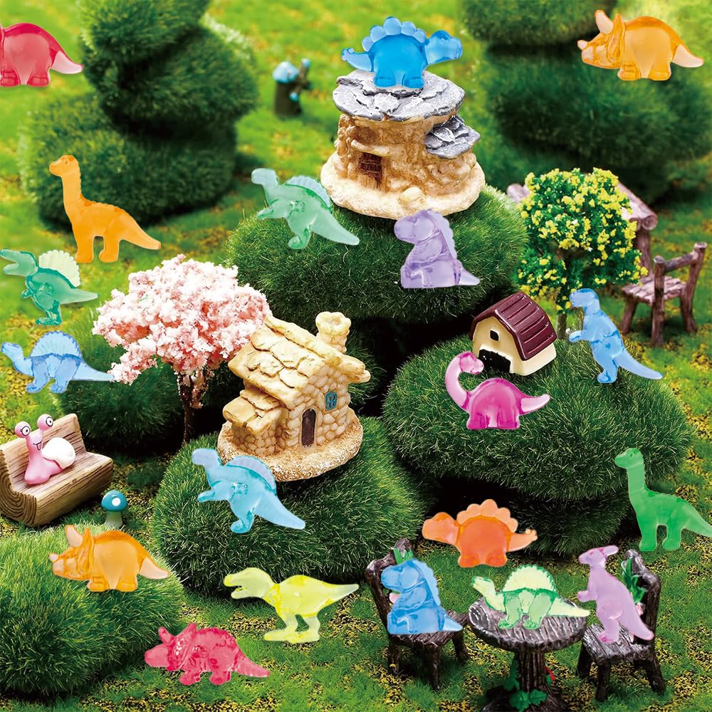 DIYDEC compact dinosaur figurine enhances fairy-tale gardens.