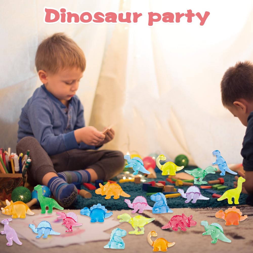 DIYDEC assorted mini dinosaur figurine set for party activities.