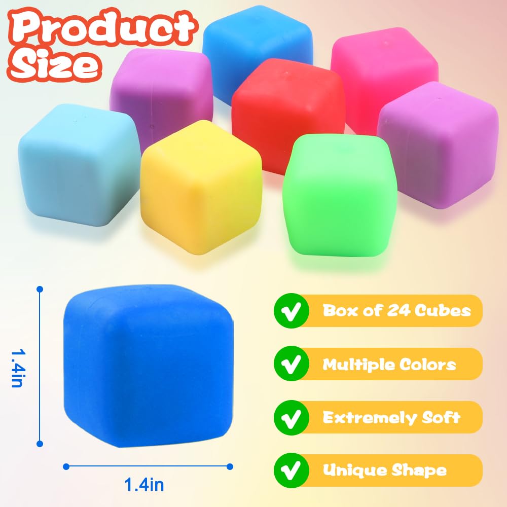 DIYDEC squeeze-stretch fidget balls in bright colors for desk focus.