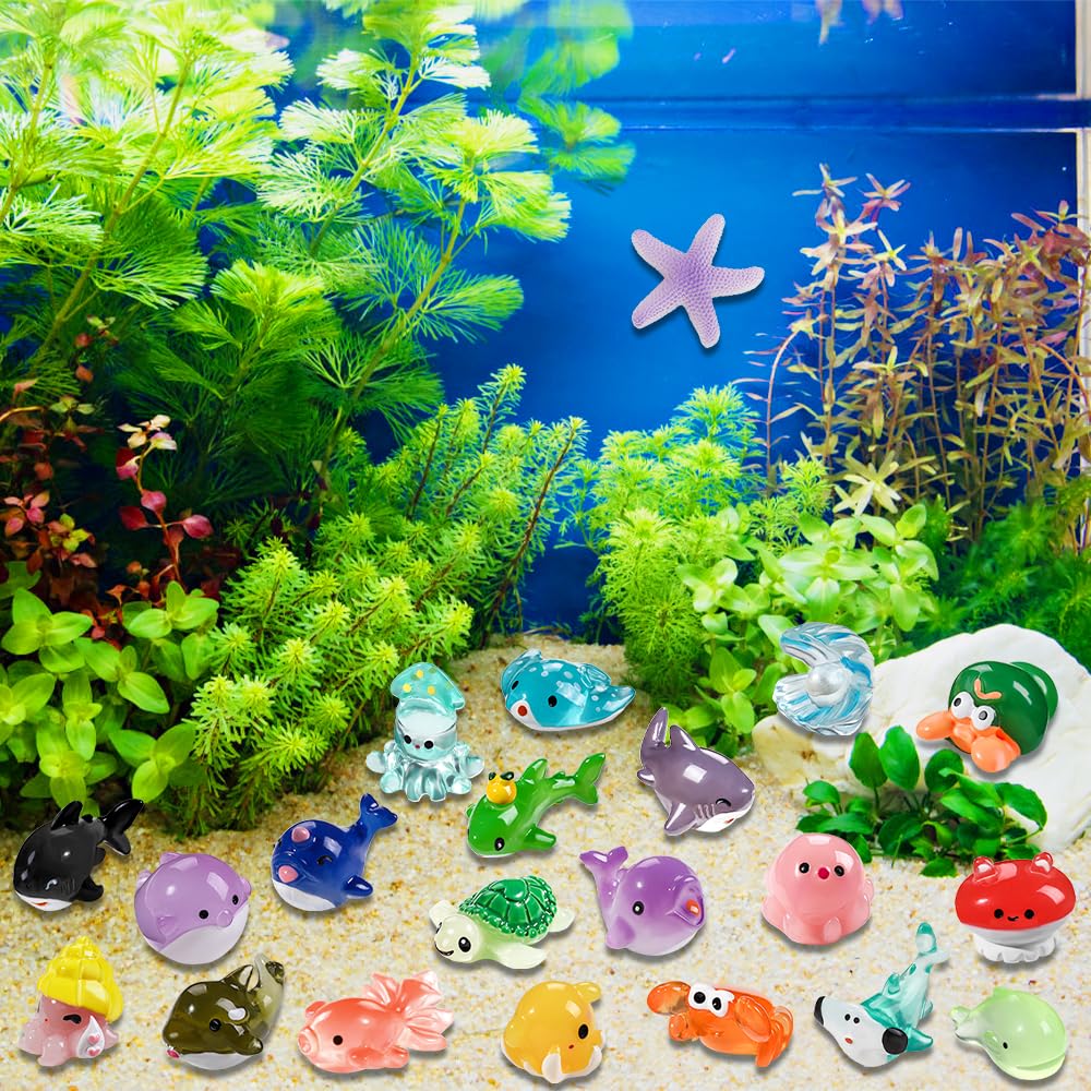DIYDEC whale resin figurine enhances aquarium and fairy garden scenes.