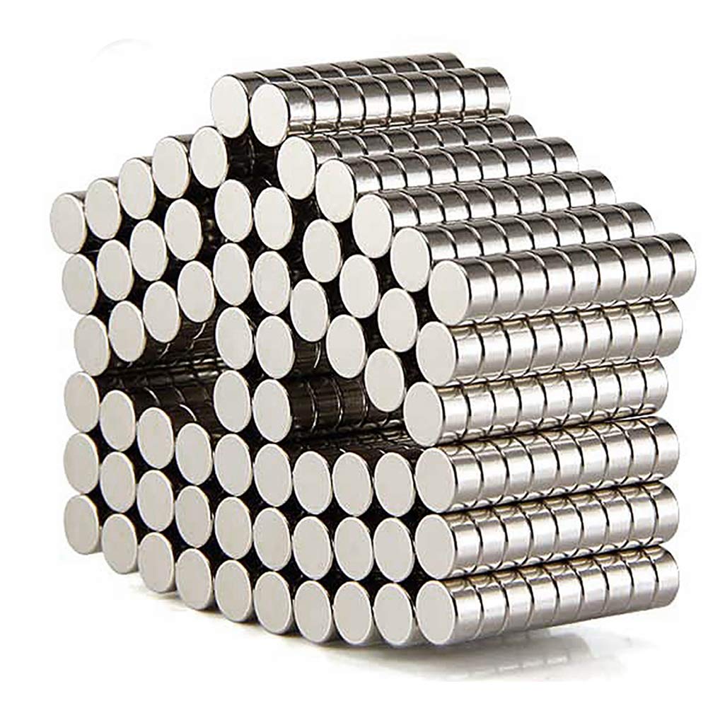 DIYMAG 200pcs brushed nickel magnets pack for versatile fridge organization.