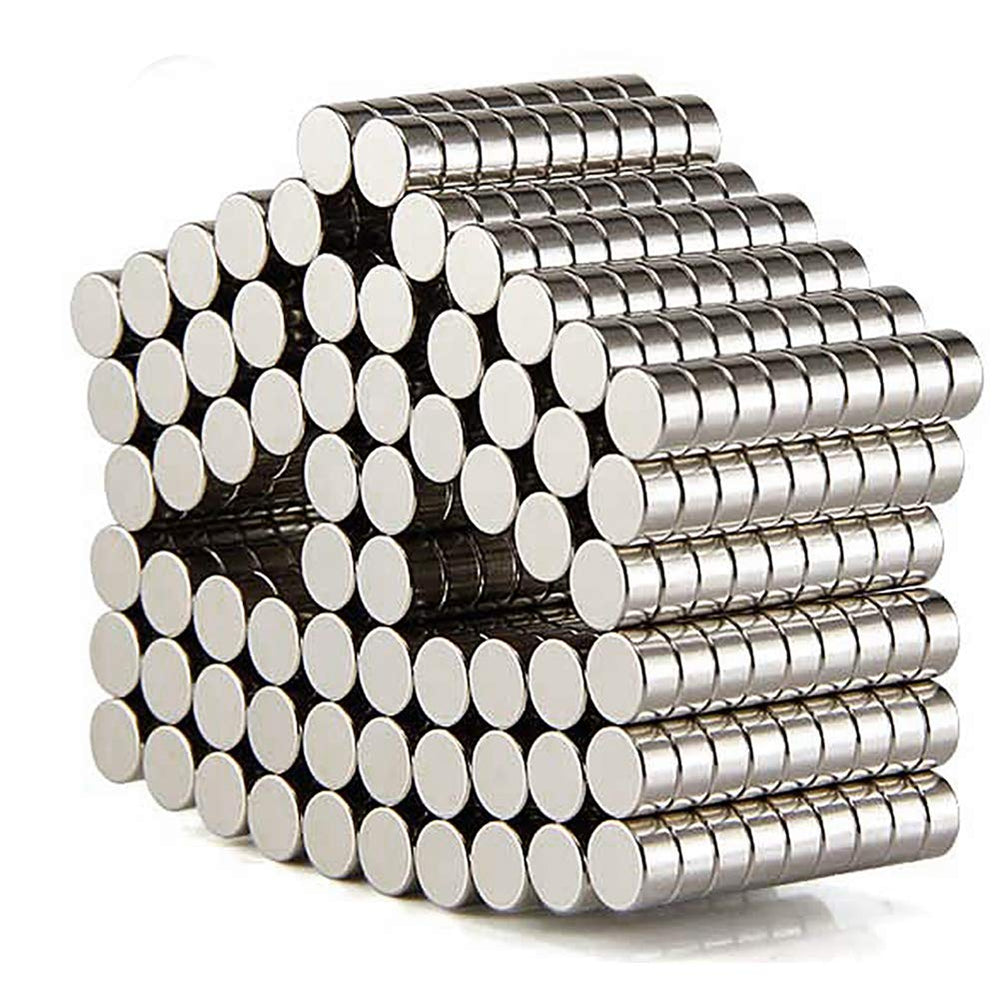 DIYMAG 200pcs brushed nickel magnets pack for versatile fridge organization.