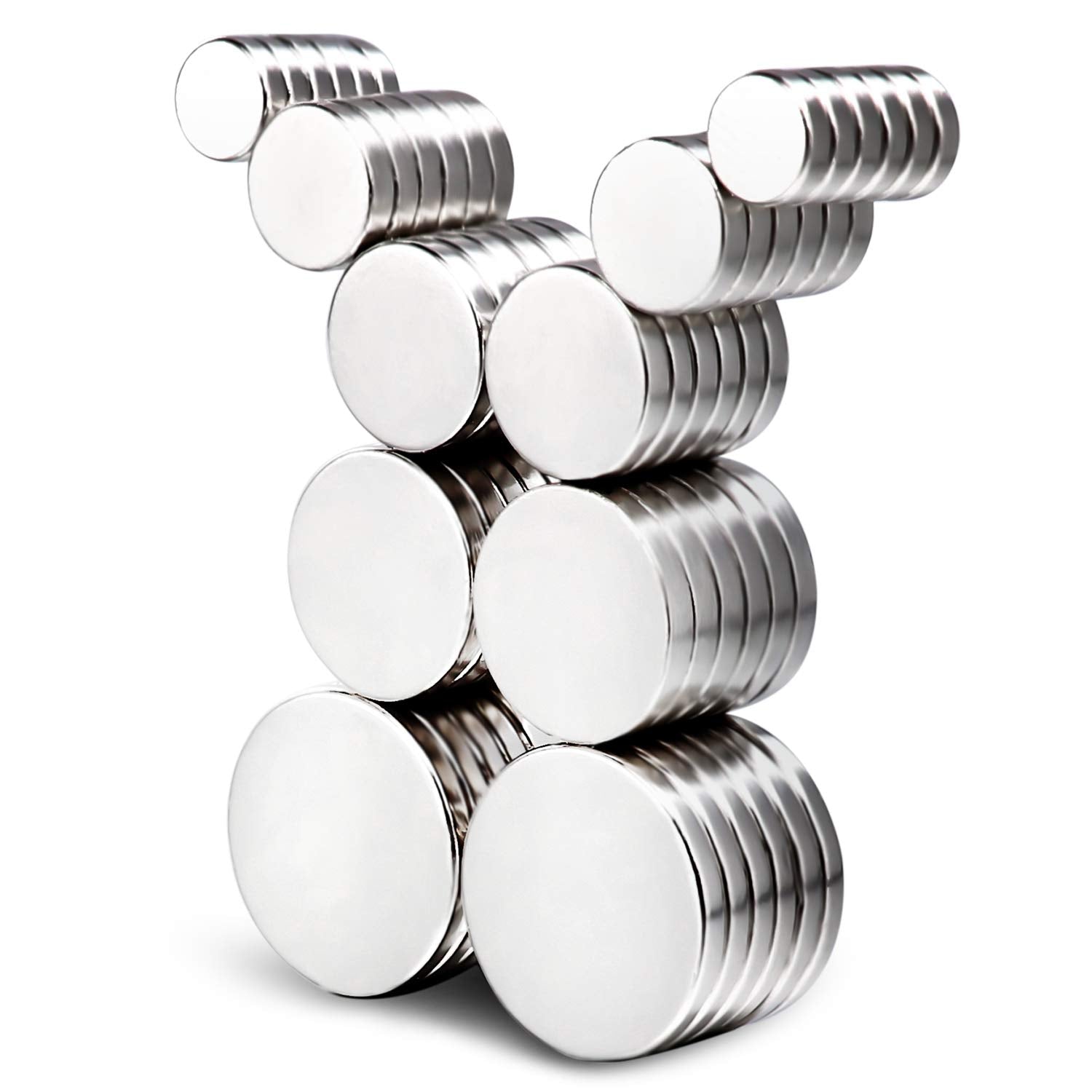DIYMAG five-sizes magnets show range from 15mm to 6mm for DIY tasks