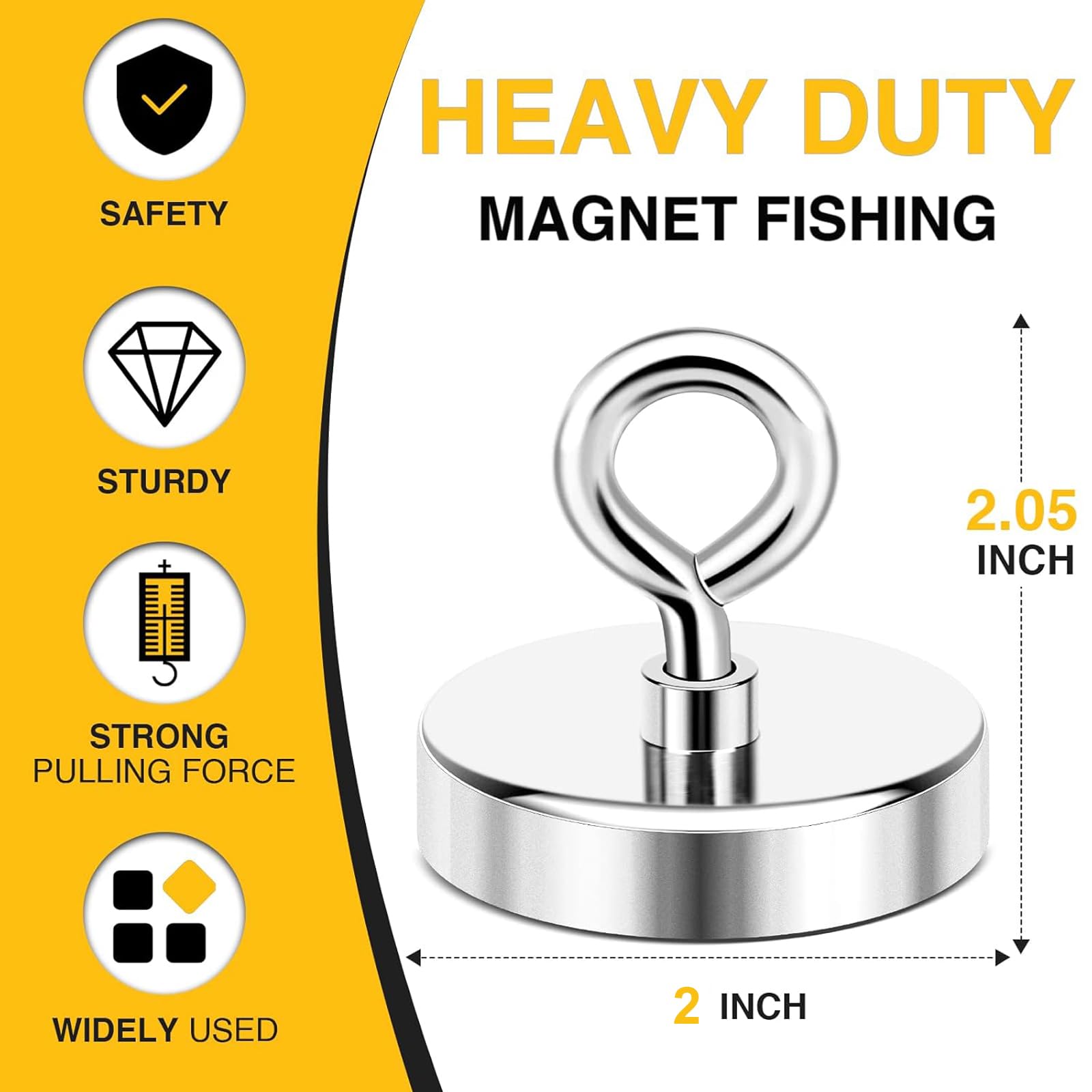 Close-up of DIYMAG magnet with triple-layer coating showcasing rust resistance
