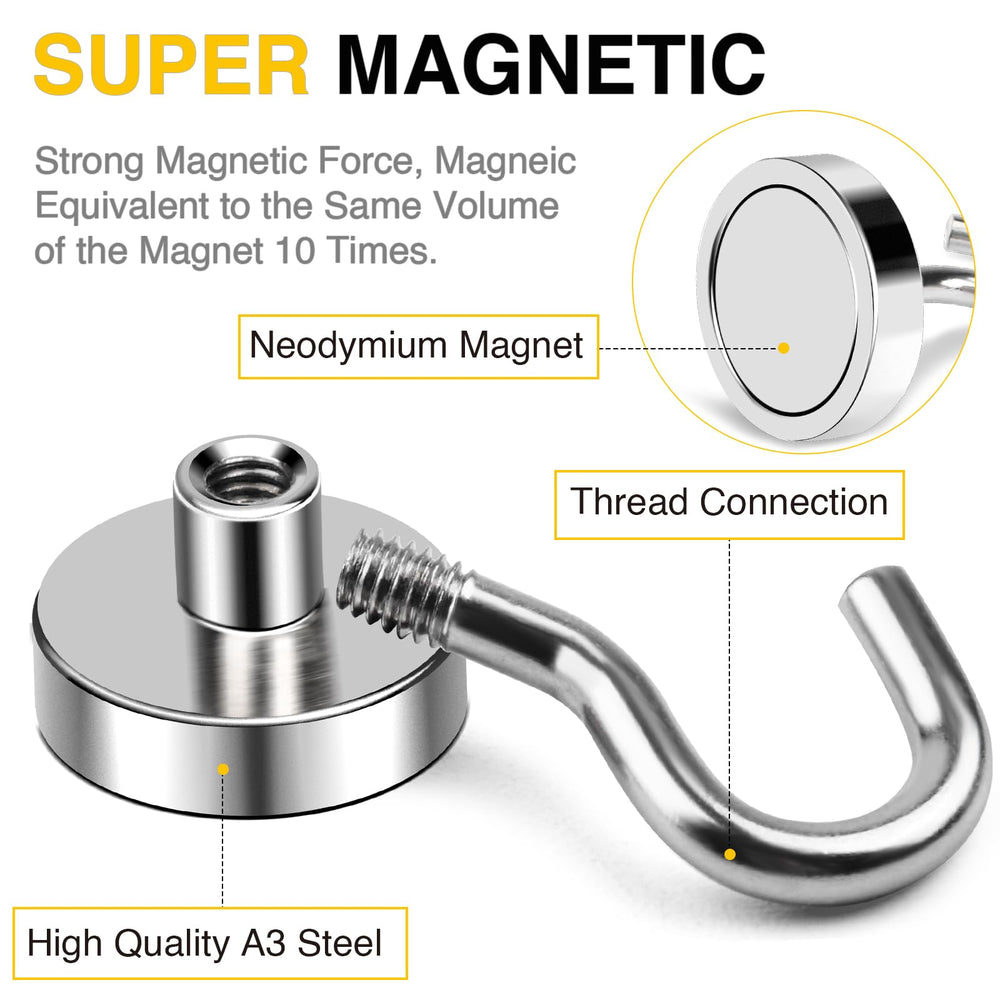 DIYMAG magnetic hooks steady without drilling for indoor and outdoor use