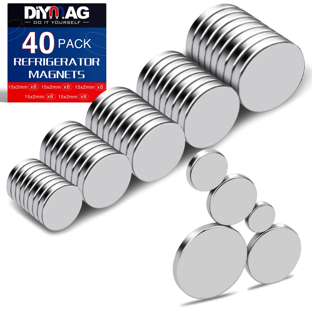 DIYMAG small rare earth magnets in five sizes for precision projects