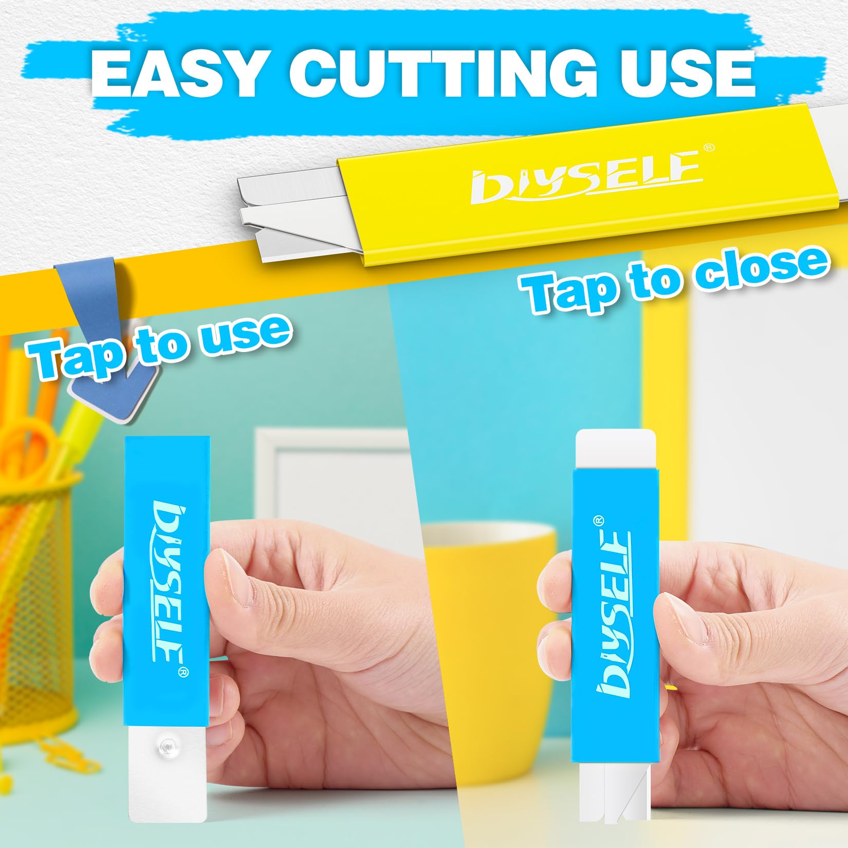 DIYSELF transformable box knives become scrapers for efficient scraping tasks.