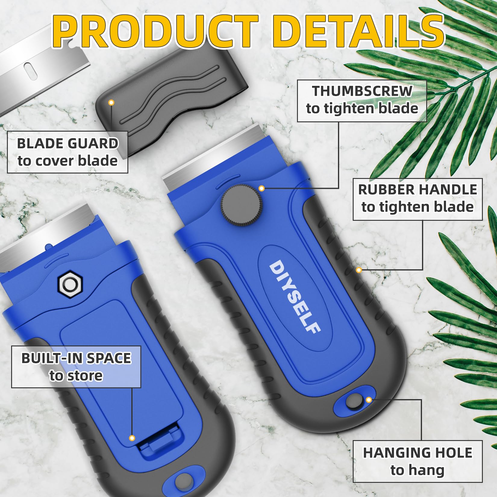DIYSELF sticker removal scraper quickly lifts decals without damage.
