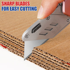 DIYSELF SK5 alloy steel blades deliver sharp, durable cuts for cardboard and plastic tasks