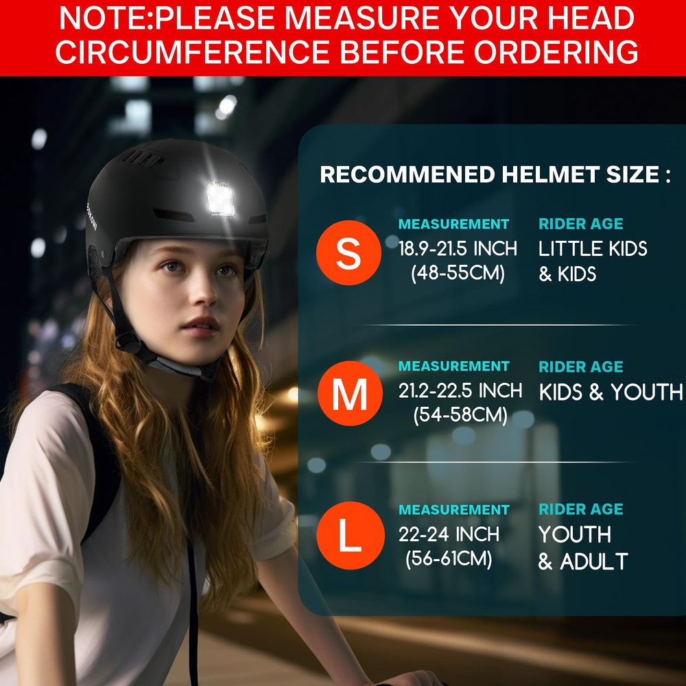 DKONI bike helmet rear LED lighting increases visibility from behind for drivers.