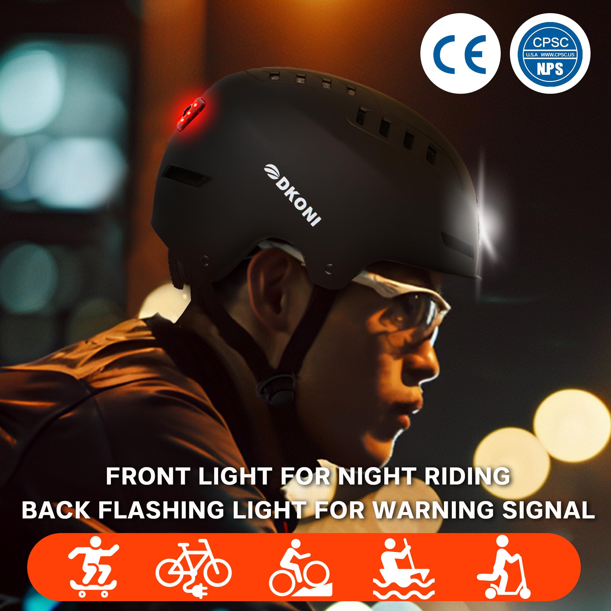 DKONI helmet ventilation holes promote airflow to keep you cool.