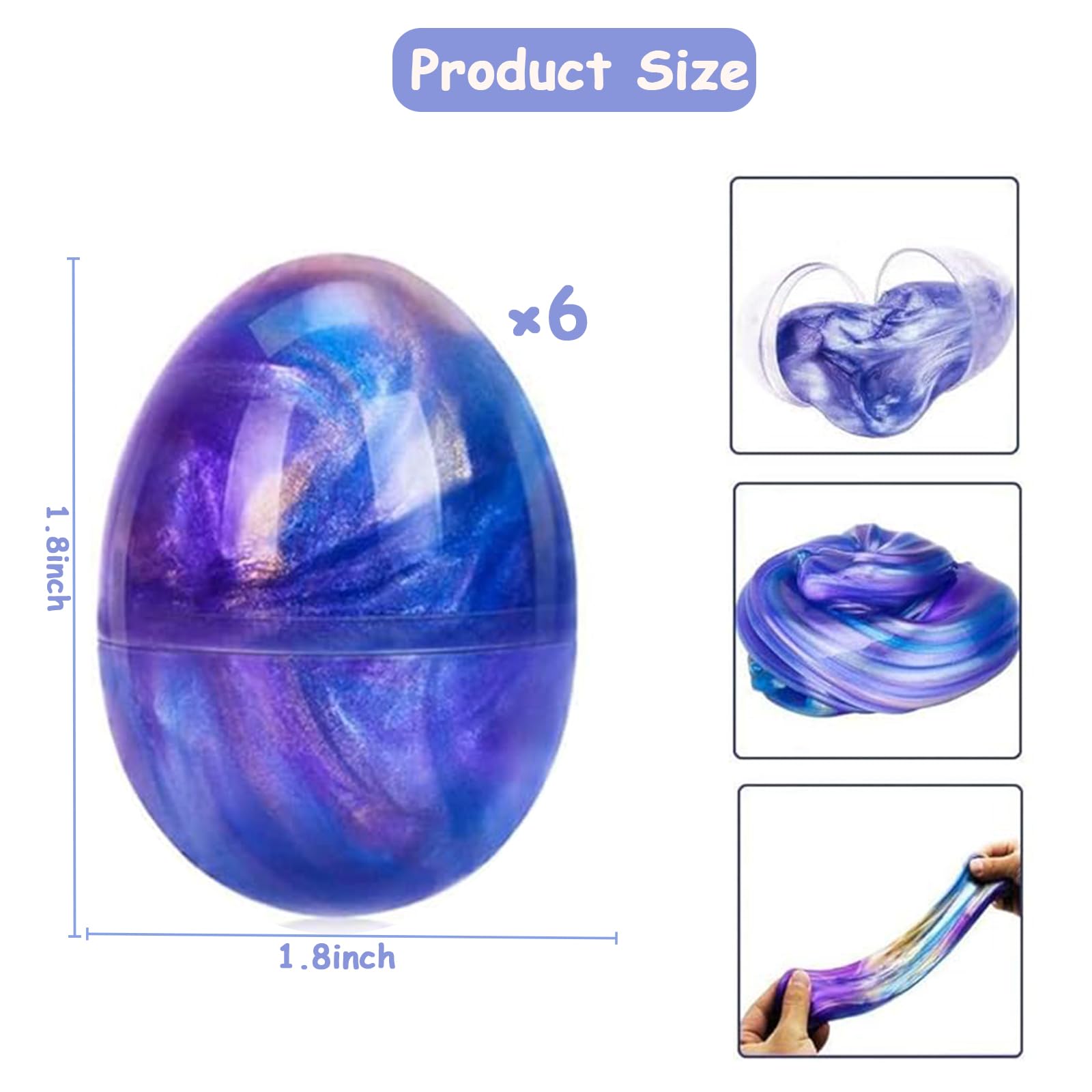 DLAIUSMALL slime-filled Easter egg in gold with easy cleanup after mess-free fun