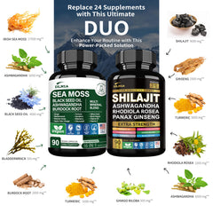 DLNIA Sea Moss 17500mg bottle provides broad mineral support.