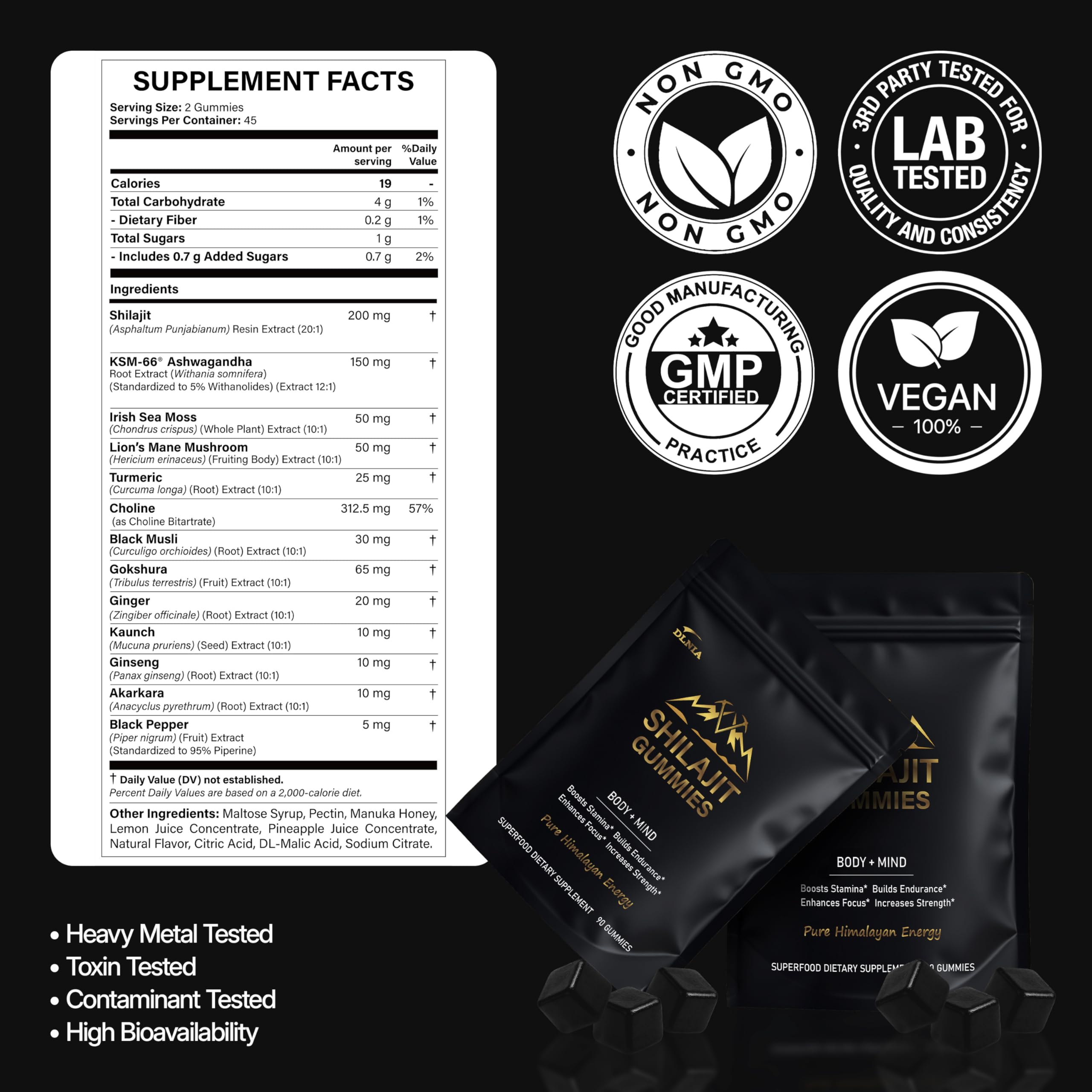 DLNIA packaging on shelf conveys trusted, tested quality.