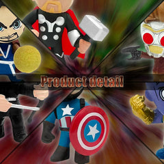 DLOCVN mini superhero toys—kid playtime scene with friends.