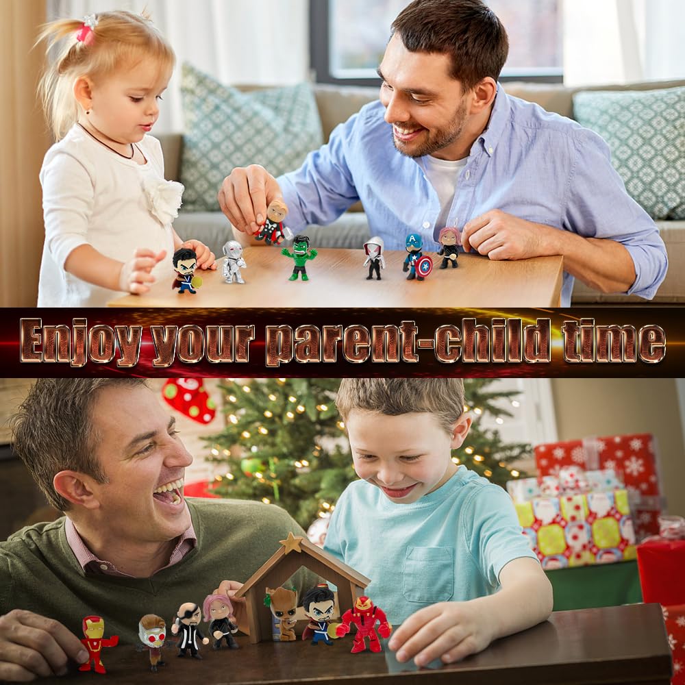 DLOCVN mini superhero toys—party decorations add color and fun.