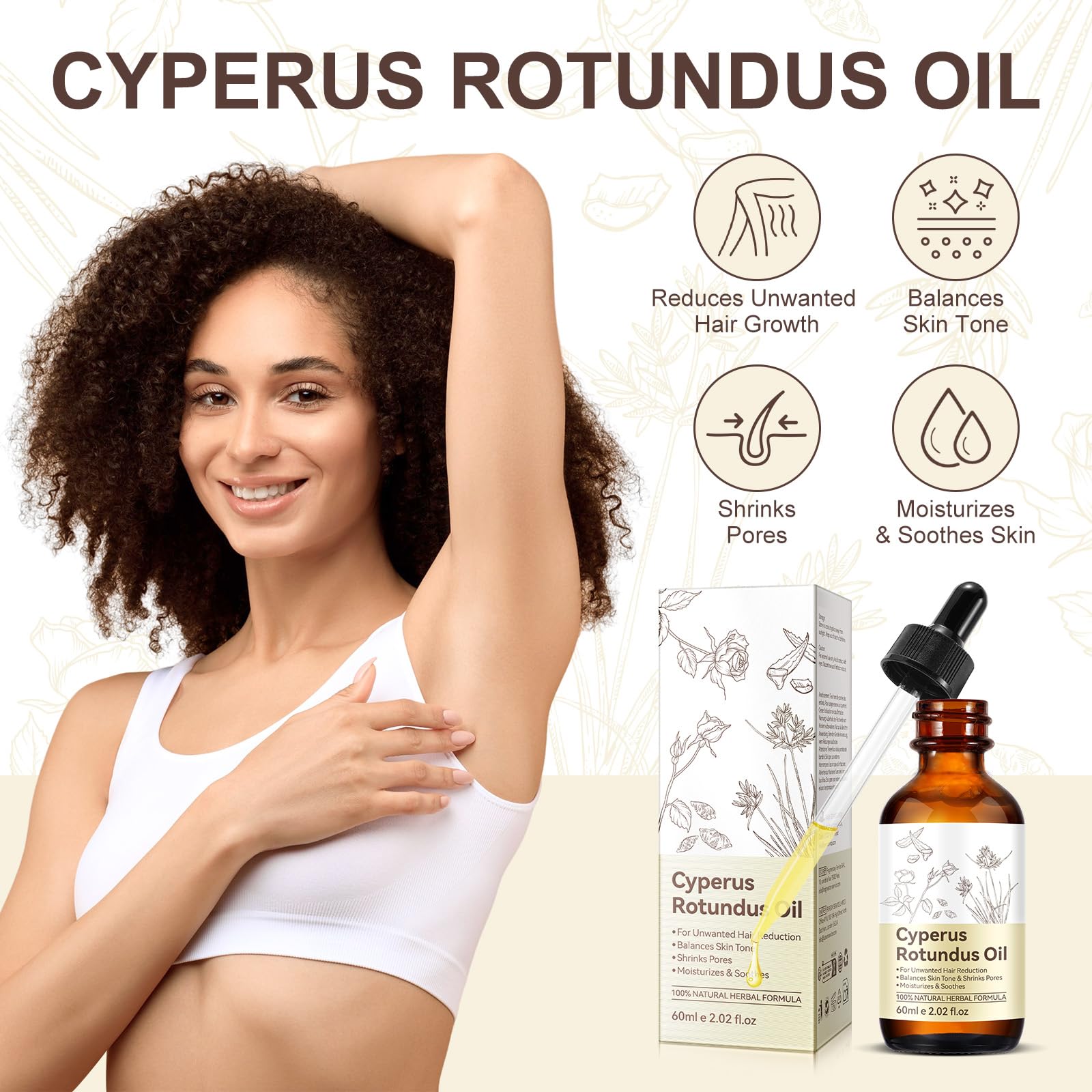 DLOMFVFQ Cyperus Rotundus oil 2-pack packaging.