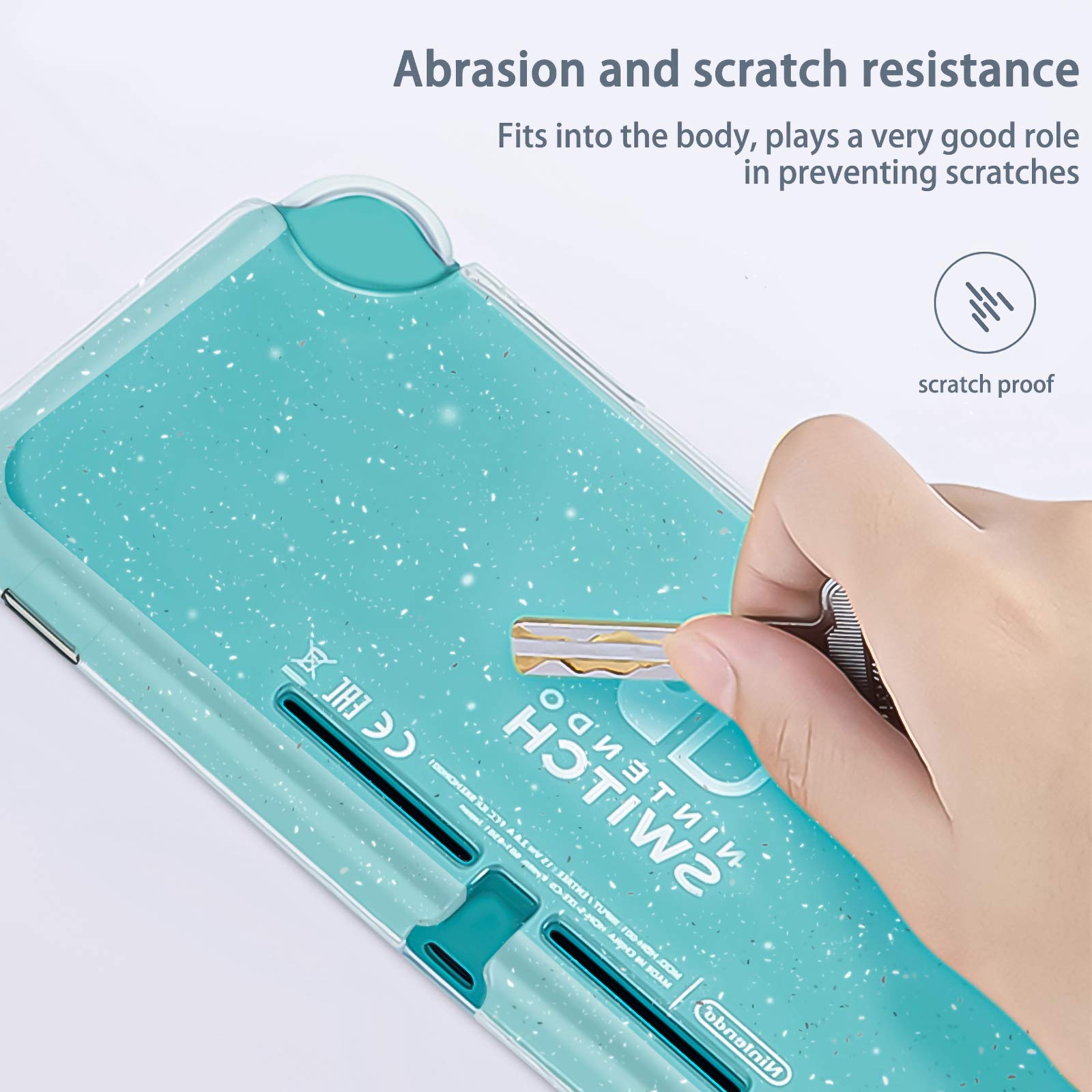 DLseego Switch Lite sparkle design case stylishly showcases your console.