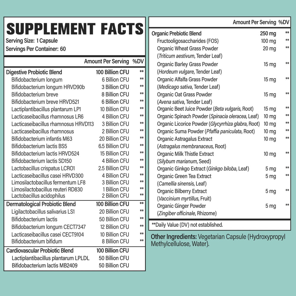 Dmeisy 24-strain blend with organic herbs supports digestive comfort.