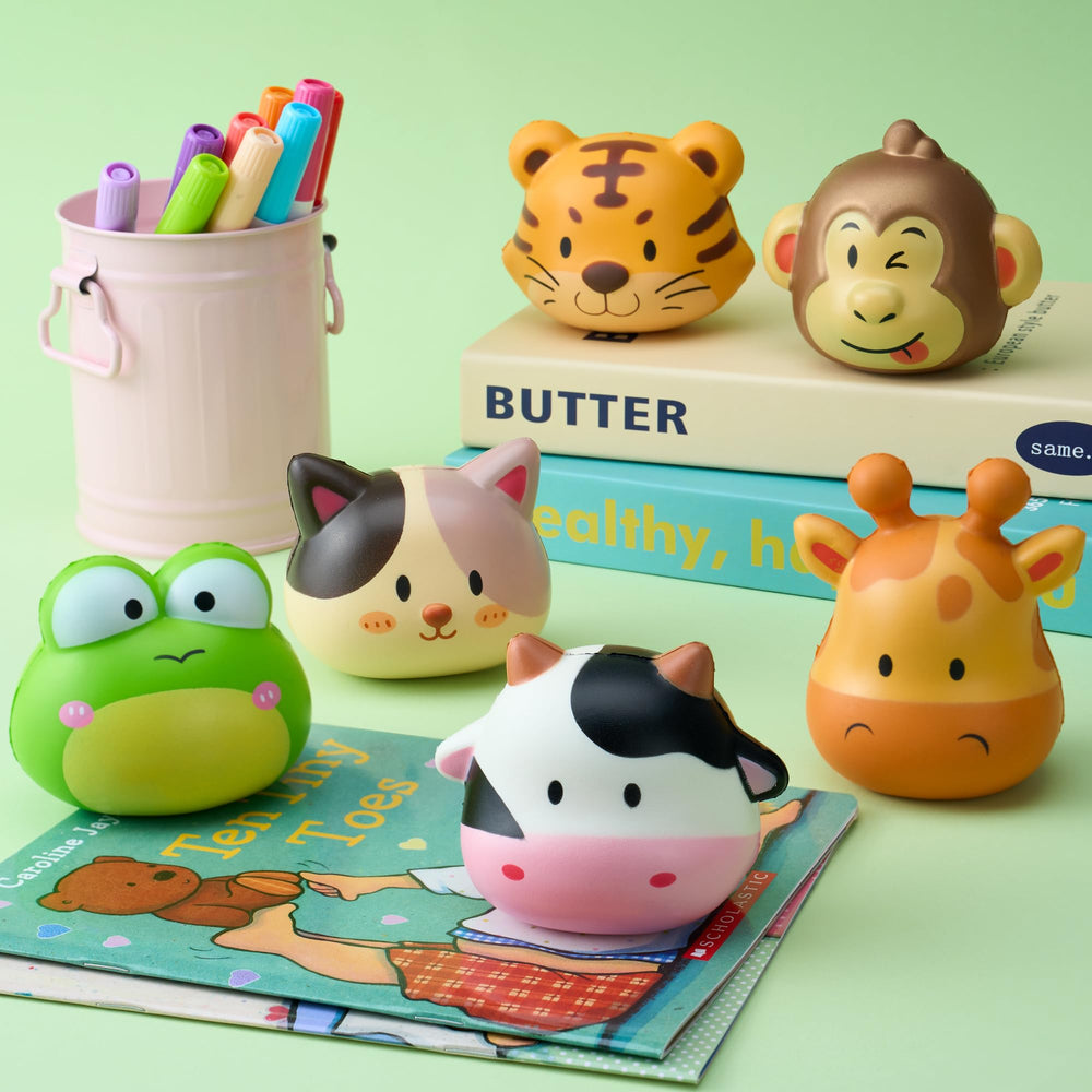 DMIGHT tiger squishy toy with vivid stripes for visual learning and calm squeezes