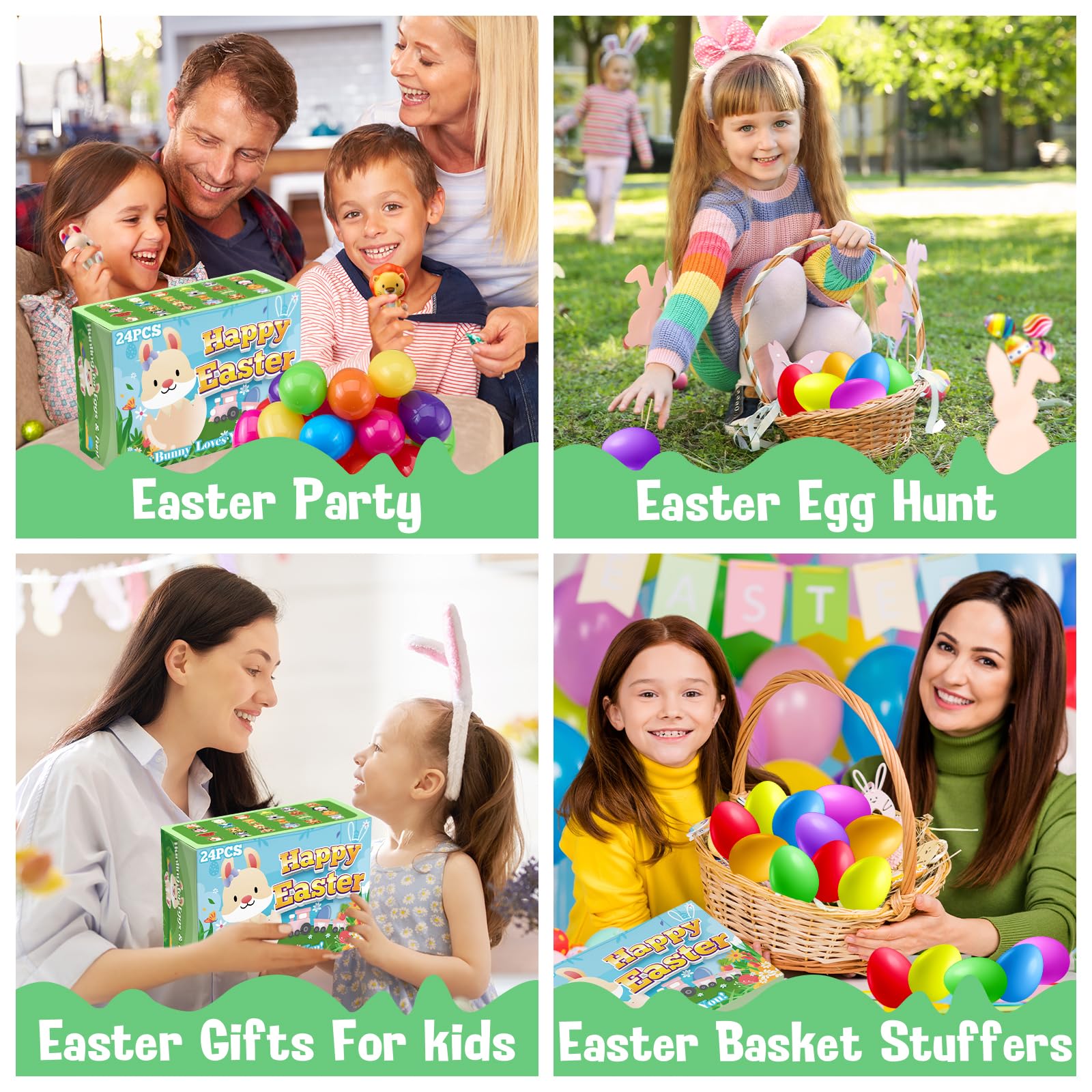 DMIGHT egg hunt filler with colorful squishy animals