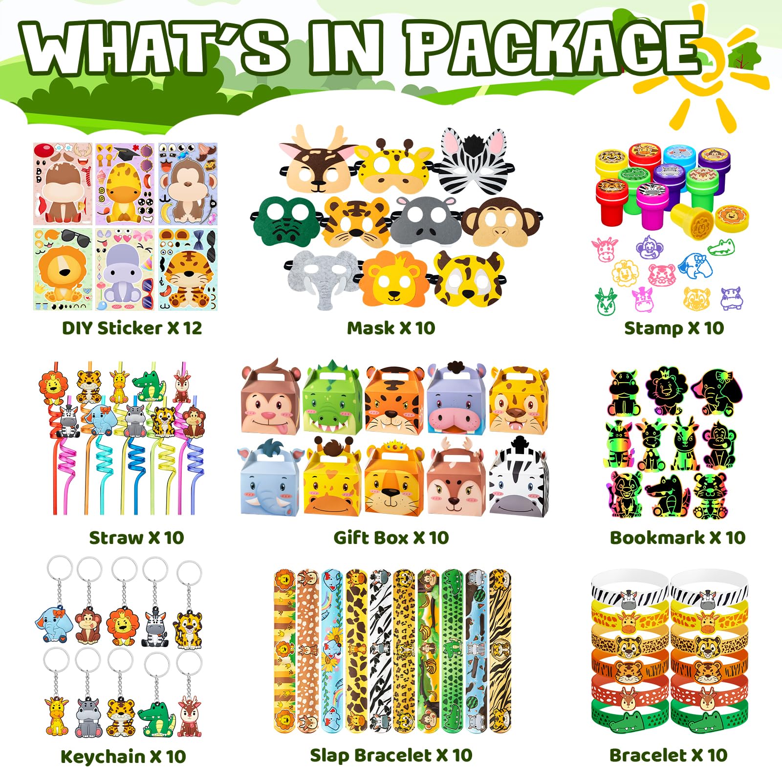 DMIGHT Jungle Safari animal masks invite imaginative play and themed photo moments