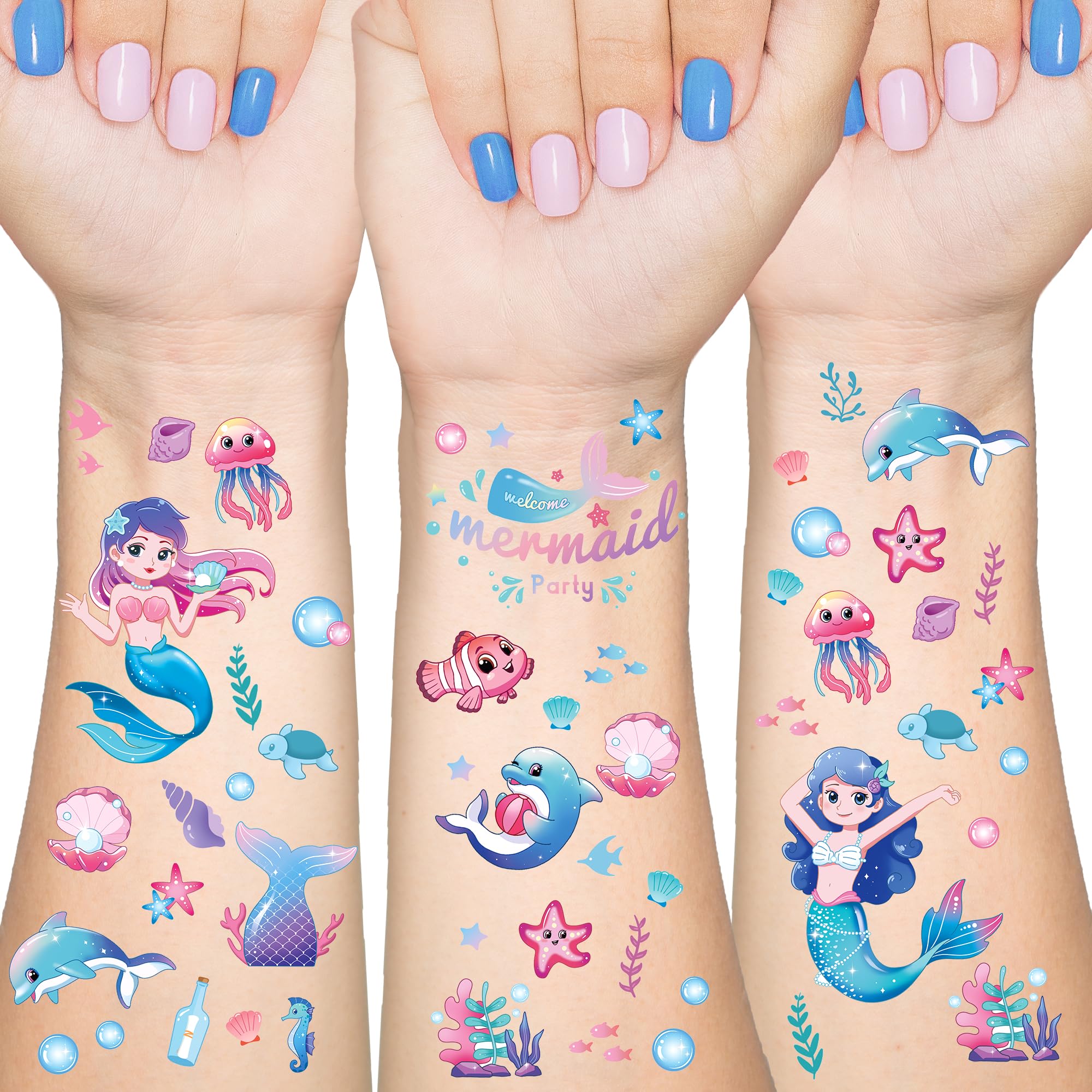 DMIGHT mermaid shells accents evoke coastal vibes and sea-themed decor.