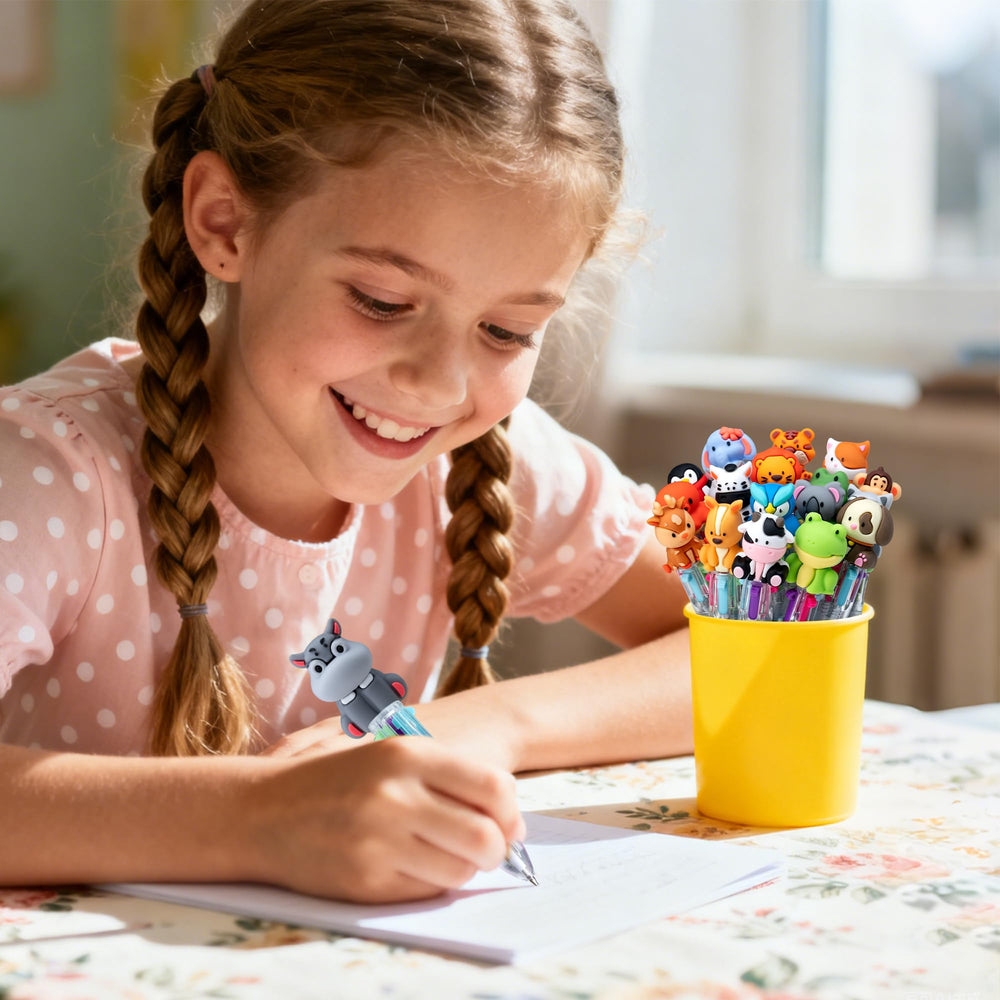 DMIGHT Mini Safari Pens durable animal toppers provide playful desk accents.