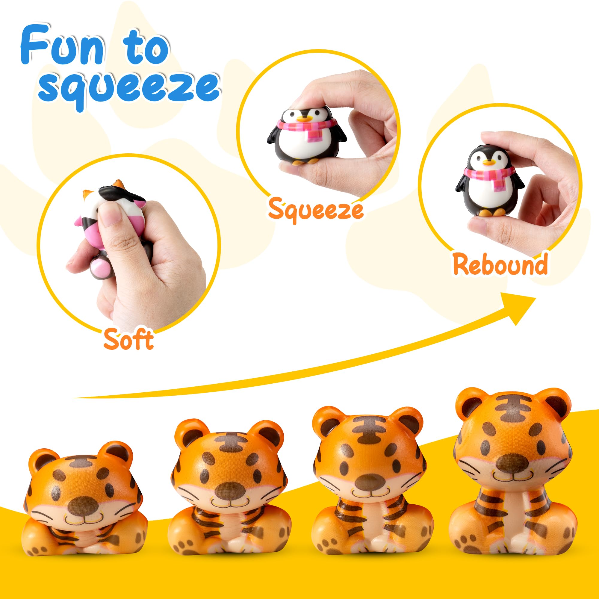 DMIGHT tiger squishy toy offers colorful, slow-rise fun for birthdays and rewards