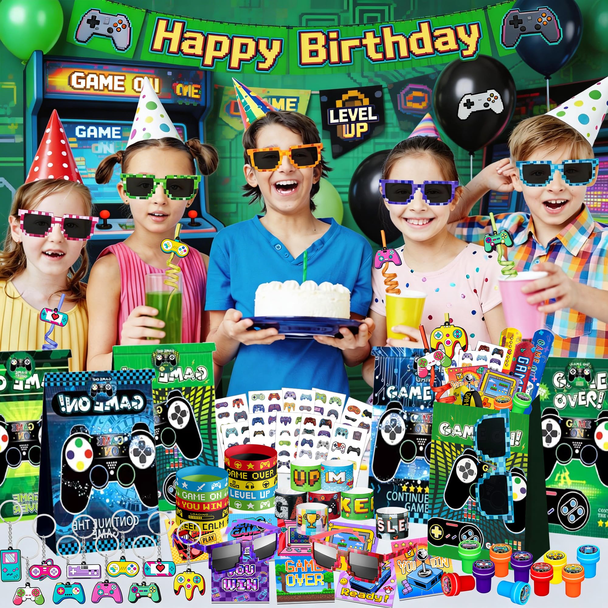 DMIGHT gift bags showcase vibrant gamer design for easy treasure collection.