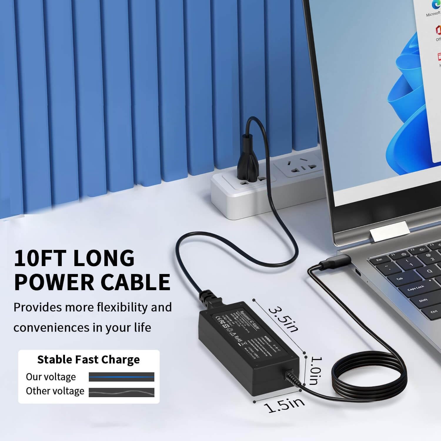 DMKAOLLK 45W USB-C charger compatible with Acer CB315 for home office use