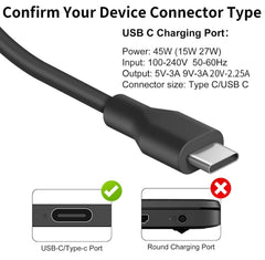 DMKAOLLK 45W USB-C charger for Acer Spin 11 ready for travel and work