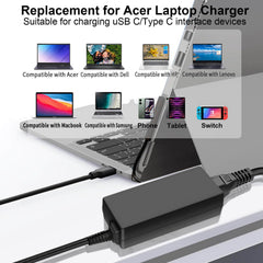 DMKAOLLK 45W USB-C charger for Acer Spin 13 delivers fast charging