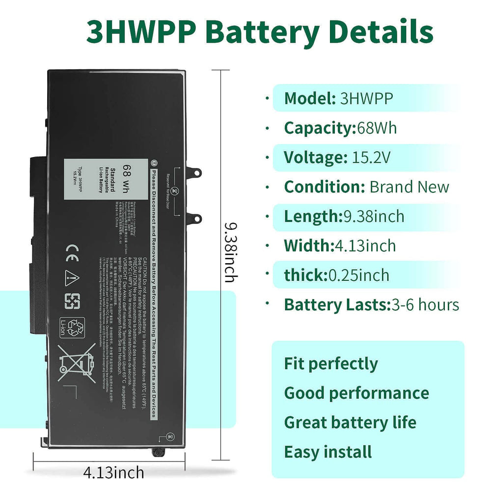 Close-up of DMKAOLLK 3HWPP battery connectors for easy installation.