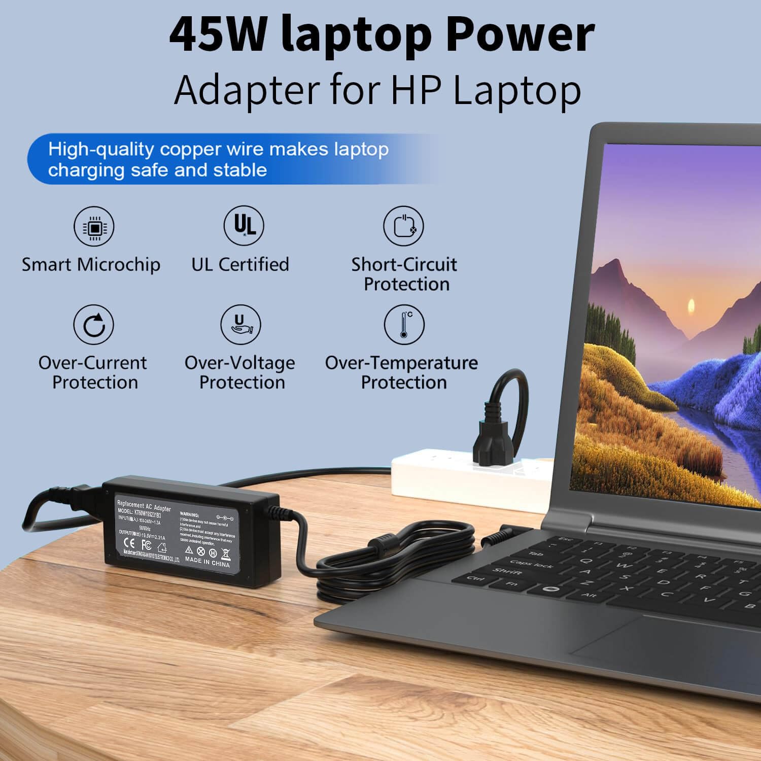 HP Stream laptop charger blue-tip connector for universal input